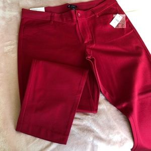 Red Slim Fit Gap Crops